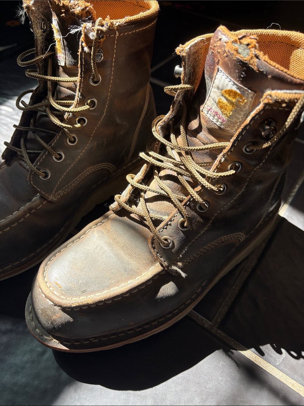 Carhartt Brown Lace-Up Work Boots